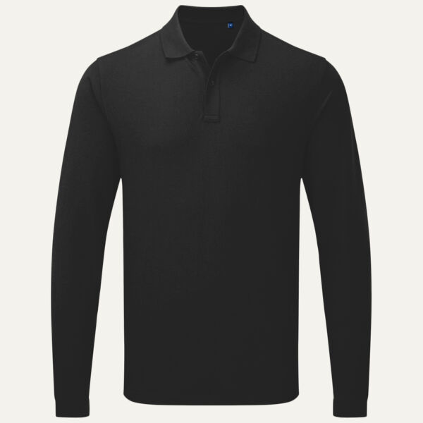 Premier Essential Unisex Long Sleeve Polo Shirt Thumbnail