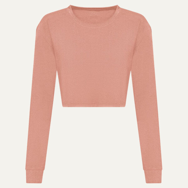 AWDis Ladies Long Sleeve Cropped T-Shirt Thumbnail