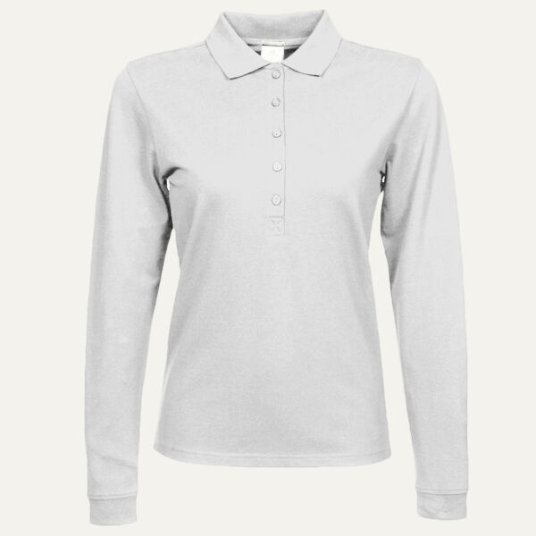 Tee Jays Ladies Luxury Stretch Long Sleeve Polo Shirt Thumbnail