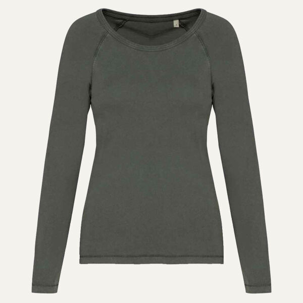 Native Spirit Ladies Raglan Long Sleeve Washed T-Shirt Thumbnail