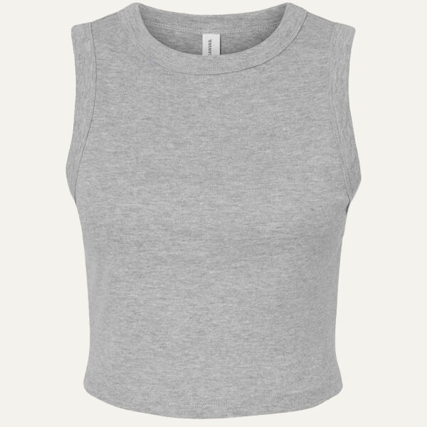 Bella Ladies Micro Rib Muscle Crop Tank Top Thumbnail