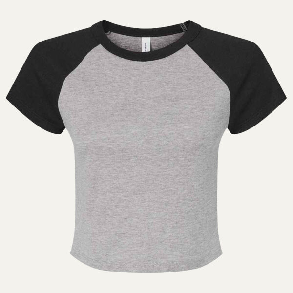 Bella Ladies Micro Rib Raglan Baby T-Shirt Thumbnail