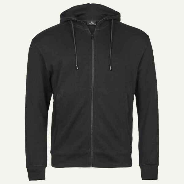 Tee Jays Ribbed Interlock Full Zip Hooded Sweatshirt Thumbnail