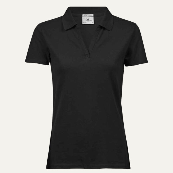 Tee Jays Ladies Luxury Stretch V Neck Polo Shirt Thumbnail