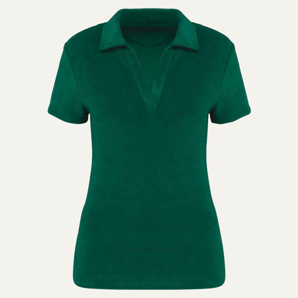 Native Spirit Ladies Terry Towel Polo Shirt Thumbnail
