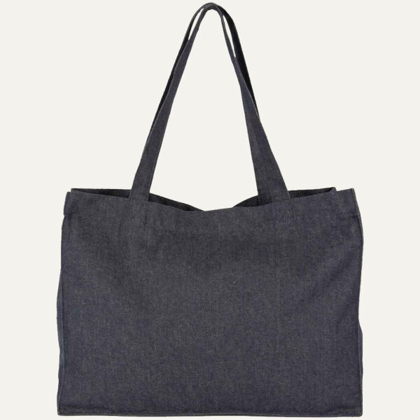 Kimood Large Recycled Cotton Denim Look Shopping Bag Thumbnail