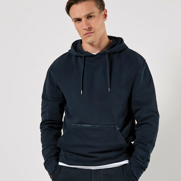 Kustom Kit Regular Fit Piqué Zipped Pocket Hoodie Thumbnail