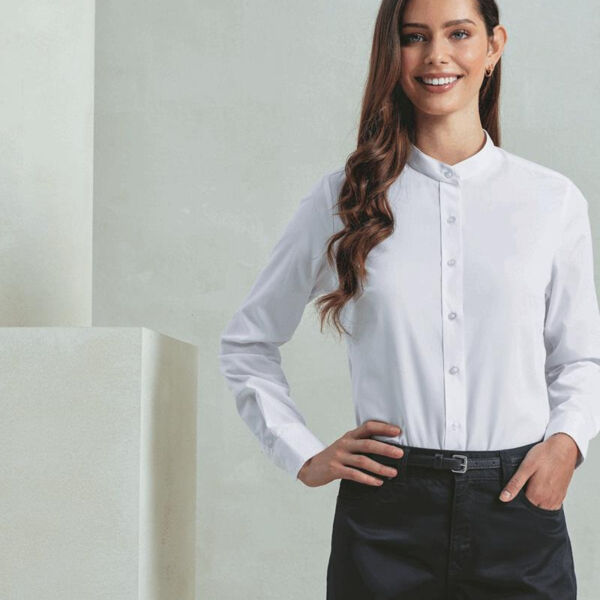WOMENS BANDED COLLAR GRANDAD Thumbnail