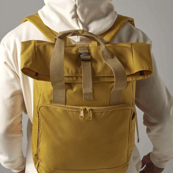 RECYCLED TWIN HANDLE ROLL TOP LAPTOP BACKPACK Thumbnail