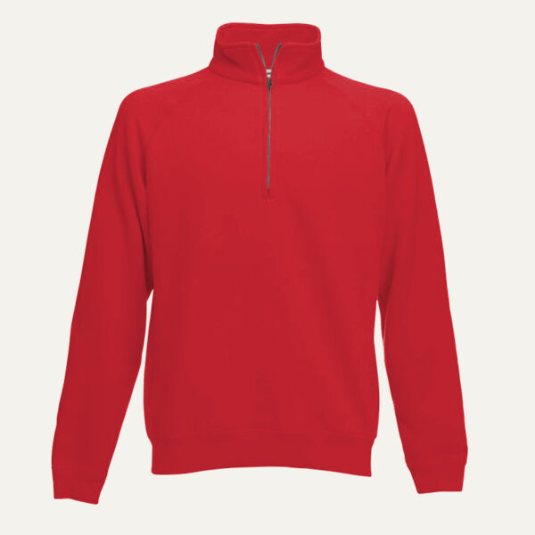 Fruit of the Loom Premium Zip Neck Sweatshirt Thumbnail