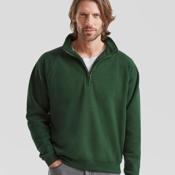 Fruit of the Loom Premium Zip Neck Sweatshirt Thumbnail