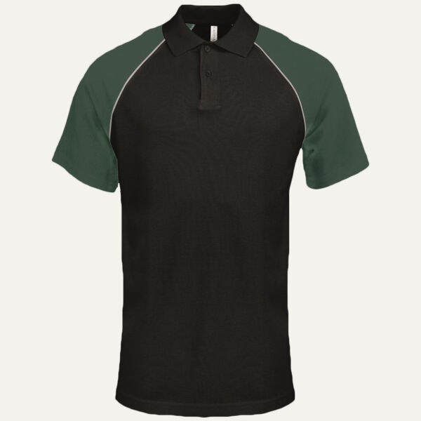 Kariban Baseball Cotton Piqué Polo Shirt Thumbnail
