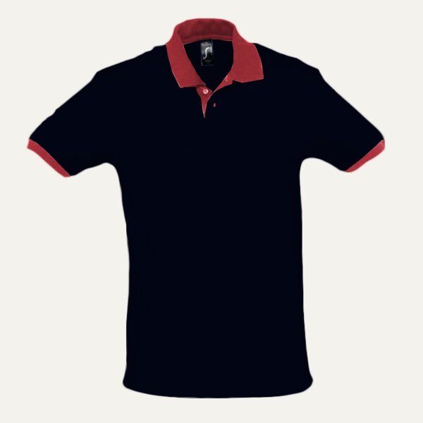 SOL'S Prince Contrast Cotton Piqué Polo Shirt Thumbnail