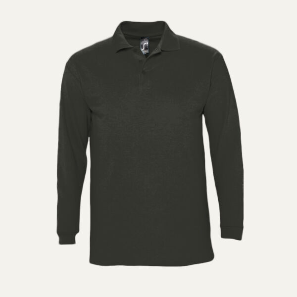SOL'S Winter II Long Sleeve Cotton Piqué Polo Shirt Thumbnail