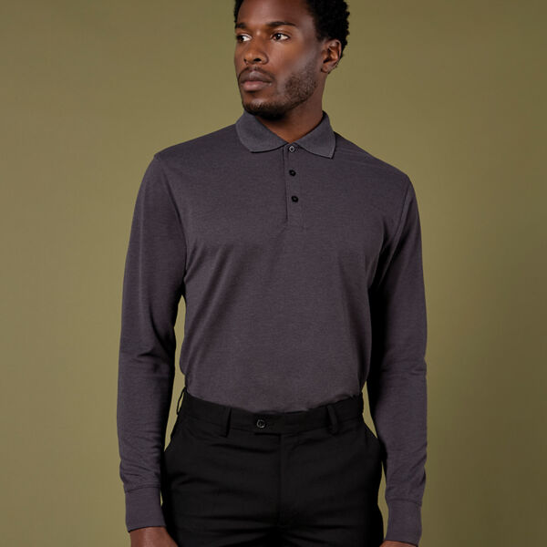 Kustom Kit Long Sleeve Poly/Cotton Piqué Polo Shirt Thumbnail