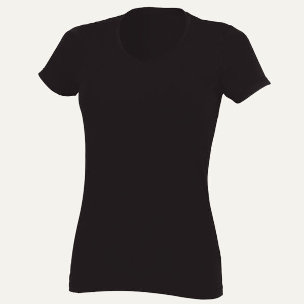 SF Clothing Ladies Feel Good Stretch V Neck T-Shirt Thumbnail