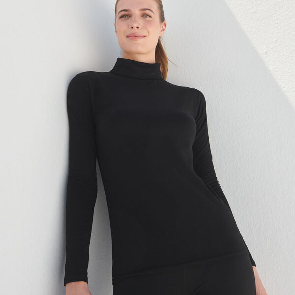 SF Clothing Ladies Feel Good Stretch Roll Neck T-Shirt Thumbnail