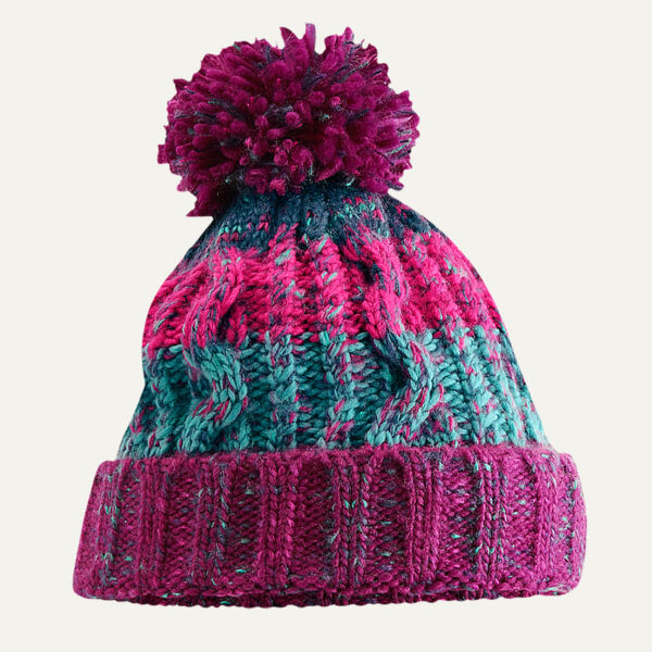 Beechfield Corkscrew Pom Pom Beanie Thumbnail