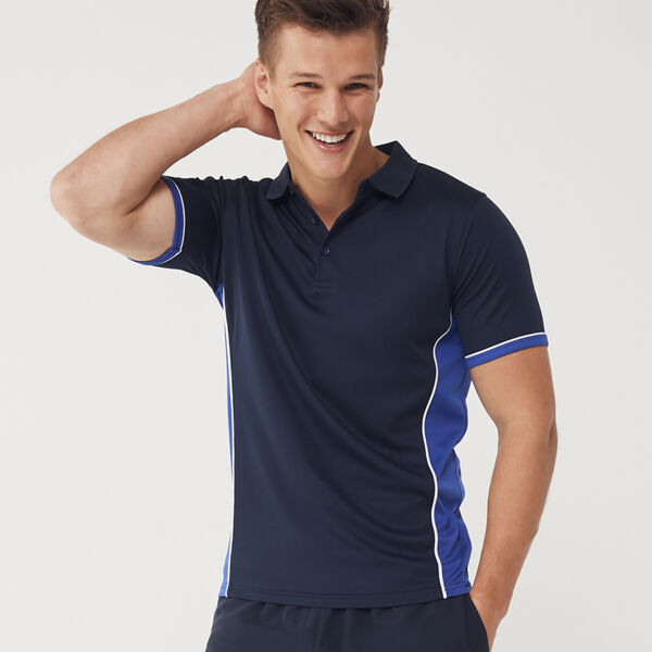 Finden + Hales Contrast Panel Polo Shirt Thumbnail