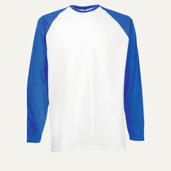 Fruit of the Loom Contrast Long Sleeve Baseball T-Shirt Thumbnail