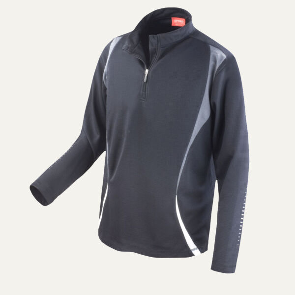 Spiro Unisex Zip Neck Trial Training Top Thumbnail