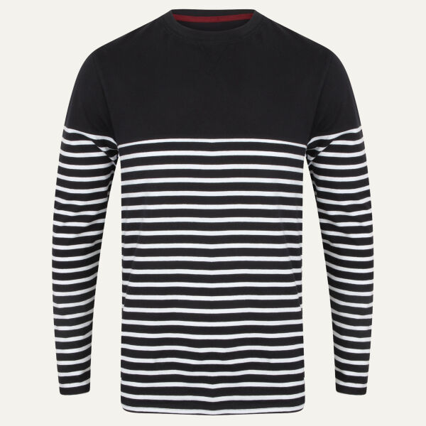 Front Row Unisex Long Sleeve Breton Striped T-Shirt Thumbnail