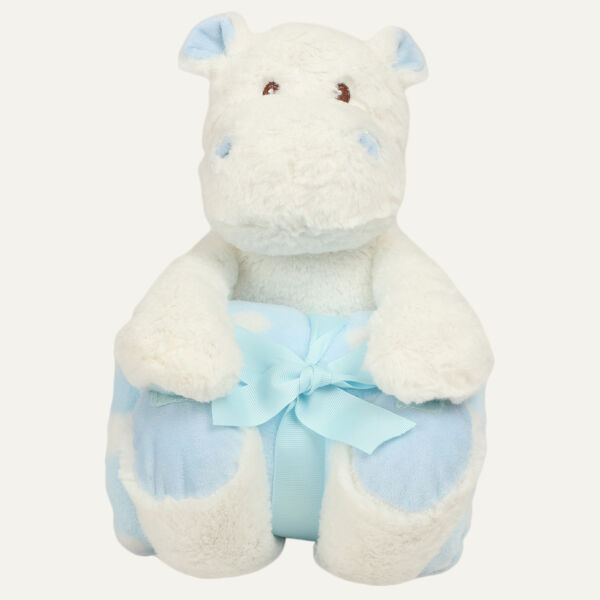 Mumbles Hippo with Printed Fleece Blanket Thumbnail