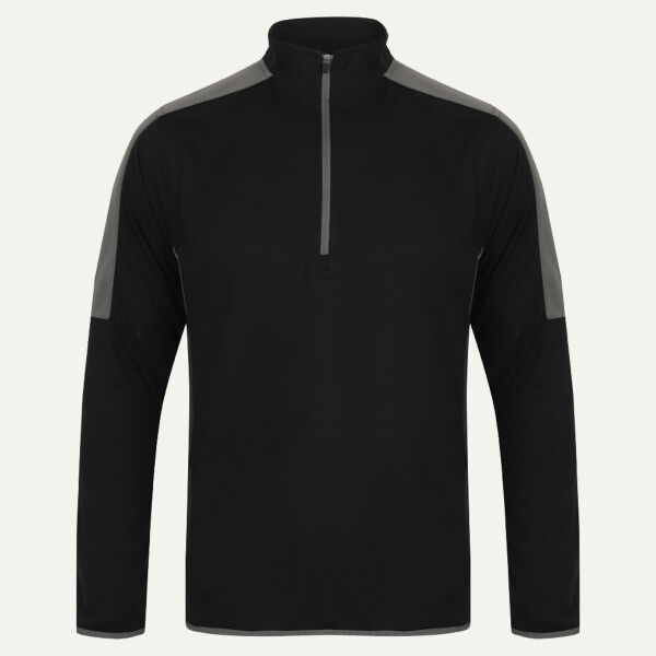 Finden + Hales Contrast Zip Neck Midlayer Top Thumbnail