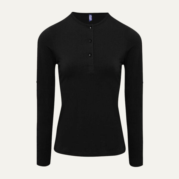 Premier Ladies Long John Roll Sleeve T-Shirt Thumbnail