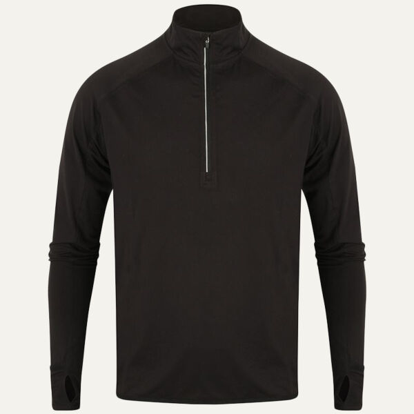 Tombo Long Sleeve Zip Neck Performance Top Thumbnail