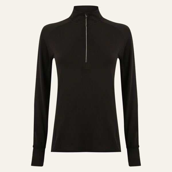 Tombo Ladies Long Sleeve Zip Neck Performance Top Thumbnail