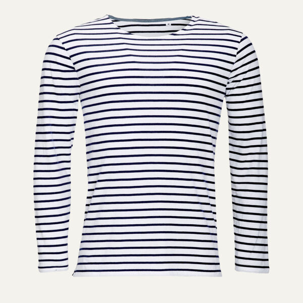 SOL'S Marine Long Sleeve Striped T-Shirt Thumbnail