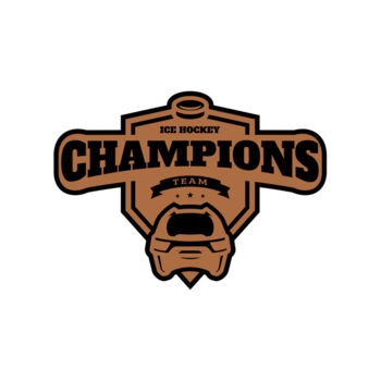 Champions Team Ice Hockey logo template Thumbnail