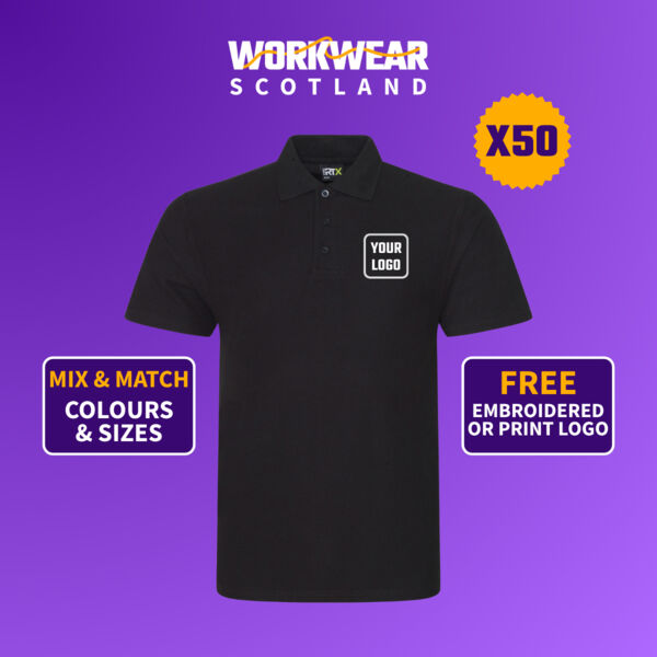 Get 50 Pro RTX RX101 polos for just £10.98 each  (Inc VAT)  - £554.90 Thumbnail